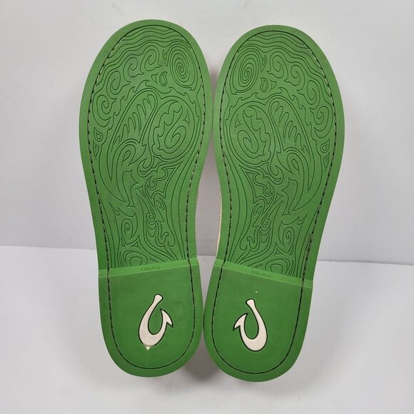 Olukai Honolulu Lace Mesh Men's Cream Casual Shoes US Size 8.5 - Picture 7 of 8